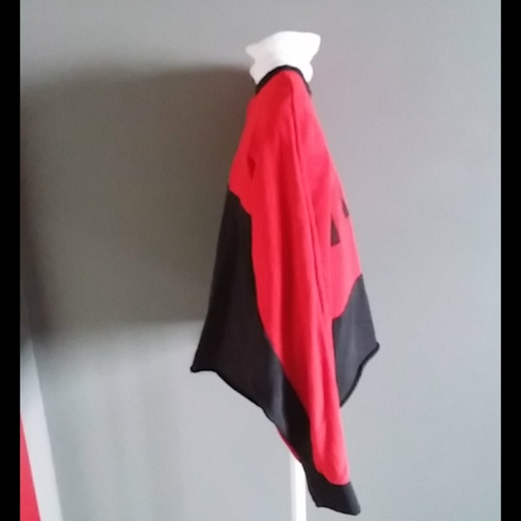 Justice "Fearless" Red and Black Large Girls Shirt - Picture 3 of 4